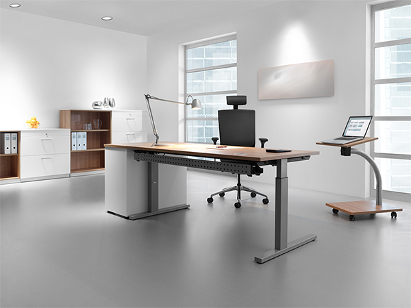 Schreibtische und Rollcontainer