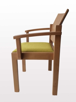 Preview: Kapellenstuhl - Objektstuhl Erfurt mit Armlehnen