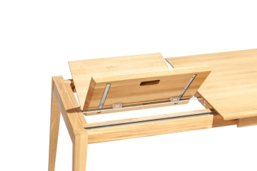 Preview: Rechteckttisch ausziehbar, Höhe 76 cm, Tisch Modell Jutland 2, 60 cm ausziehbar