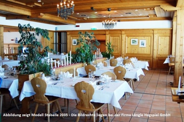 Gastrostuhl, Massivholzstuhl LH-Stabelle-2035