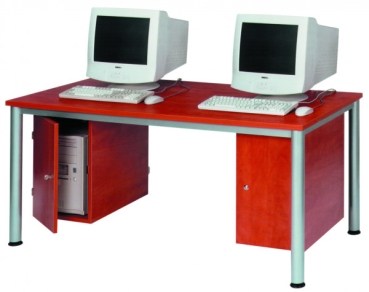 Computer-Arbeitstisch, mit 2 CPU-Containern
