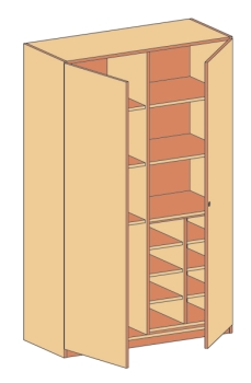 Garderobenschrank   BxHxT 120 x 190 x 40 cm