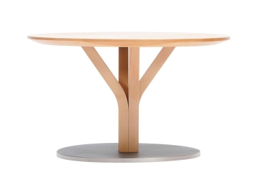 Beistelltisch rund, Säulengestell, Tischhöhe 50 cm, Tisch Modell Bloom Central (275)